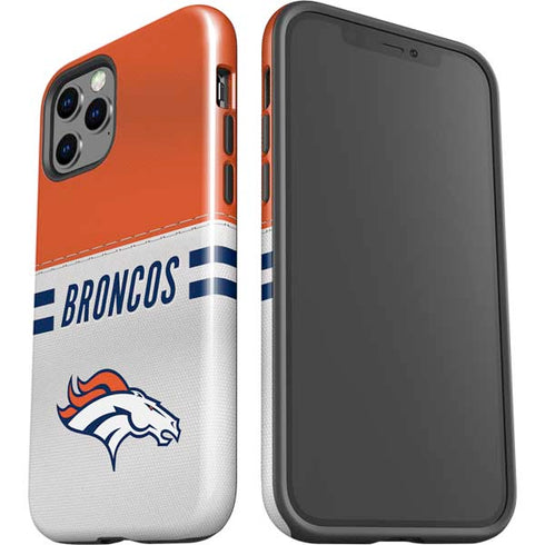 NFL Denver Broncos White Striped iPhone 12 Pro Max Impact Case