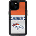 NFL Denver Broncos White Striped iPhone 13 Mini Waterproof Case