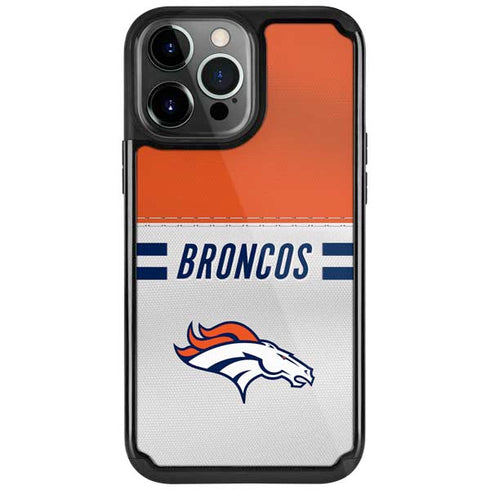 NFL Denver Broncos White Striped iPhone 13 Pro Cargo Case
