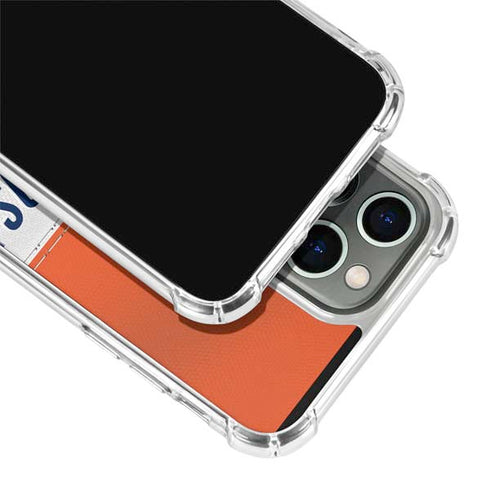 NFL Denver Broncos White Striped iPhone 13 Pro Clear Case
