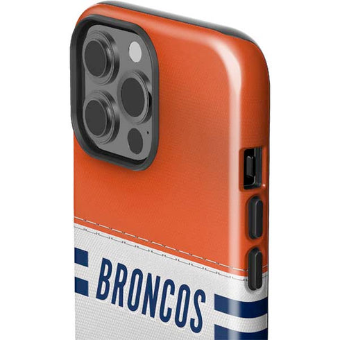 NFL Denver Broncos White Striped iPhone 13 Pro Max Impact Case