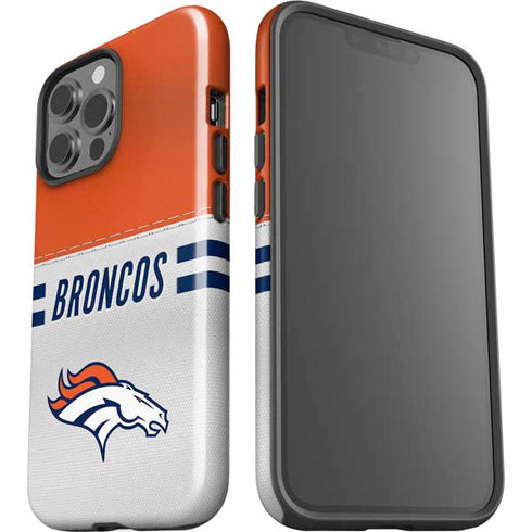 NFL Denver Broncos White Striped iPhone 13 Pro Max Impact Case