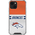 NFL Denver Broncos White Striped iPhone 15 Plus Clear Case