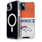 NFL Denver Broncos White Striped iPhone 15 Plus MagSafe Case