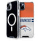 NFL Denver Broncos White Striped iPhone 14 Plus MagSafe Case