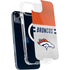 NFL Denver Broncos White Striped iPhone 15 Plus MagSafe Case