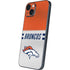 NFL Denver Broncos White Striped iPhone 14 Plus Skin
