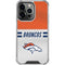 NFL Denver Broncos White Striped iPhone 14 Pro Clear Case