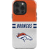 NFL Denver Broncos White Striped iPhone 15 Pro Impact Case