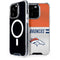 NFL Denver Broncos White Striped iPhone 15 Pro MagSafe Case