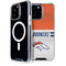 NFL Denver Broncos White Striped iPhone 14 Pro Max MagSafe Case