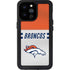 NFL Denver Broncos White Striped iPhone 14 Pro Max Waterproof Case