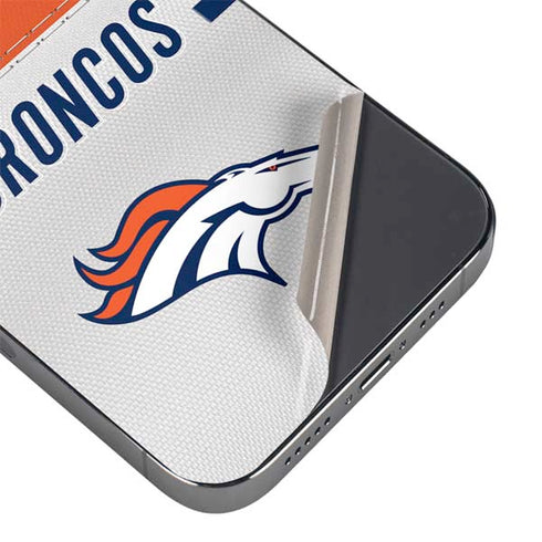 NFL Denver Broncos White Striped iPhone 14 Pro Skin