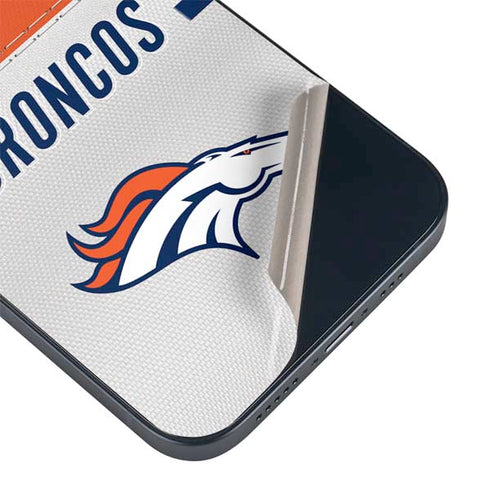NFL Denver Broncos White Striped iPhone 14 Skin