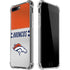NFL Denver Broncos White Striped iPhone 7/8 Plus Clear Case
