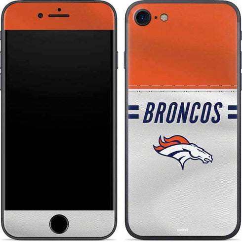 NFL Denver Broncos White Striped iPhone 7 Skin