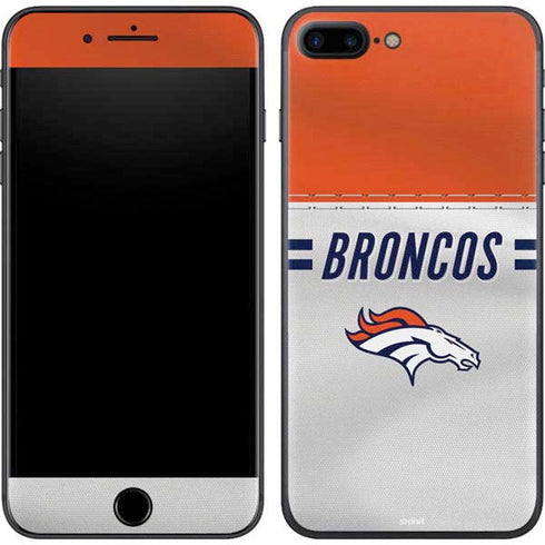 NFL Denver Broncos White Striped iPhone 8 Plus Skin