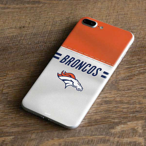 NFL Denver Broncos White Striped iPhone 8 Plus Skin