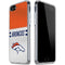 NFL Denver Broncos White Striped iPhone SE (2nd & 3rd Gen) Clear Case