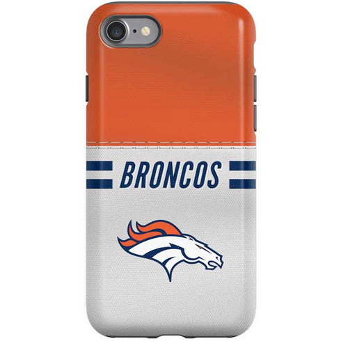 NFL Denver Broncos White Striped iPhone SE (2nd & 3rd Gen) Pro Case