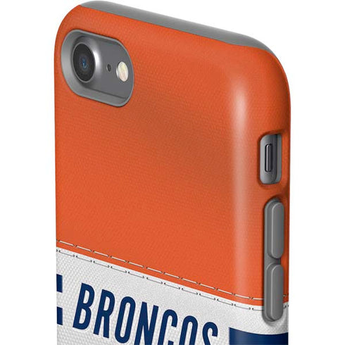 NFL Denver Broncos White Striped iPhone SE (2nd & 3rd Gen) Pro Case