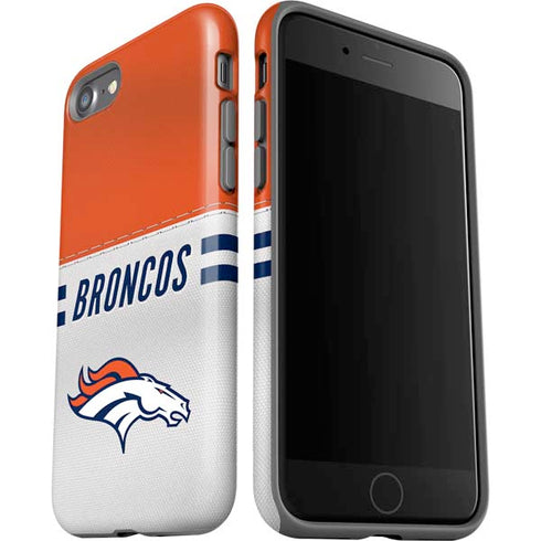 NFL Denver Broncos White Striped iPhone SE (2nd & 3rd Gen) Pro Case