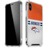 NFL Denver Broncos White Striped iPhone XS Max Clear Case
