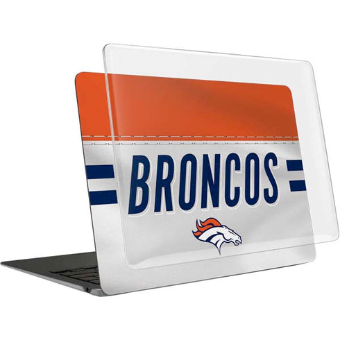 NFL Denver Broncos White Striped MacBook Air 13in (2020) Case plus Skin