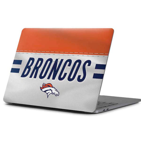NFL Denver Broncos White Striped Apple MacBook Pro 13-inch Skin