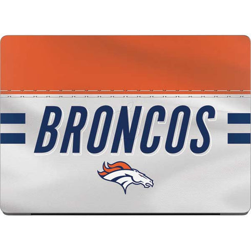 NFL Denver Broncos White Striped MacBook Pro 14in (2021-24) Skin
