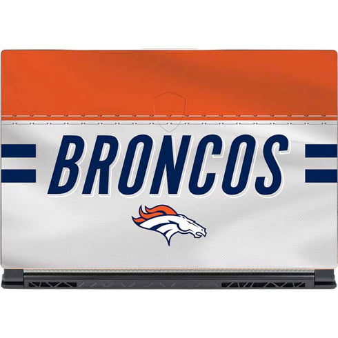 NFL Denver Broncos White Striped MSI GS65 Stealth Laptop Skin