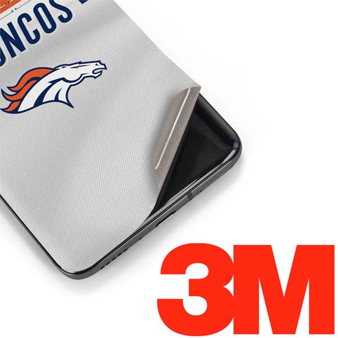 NFL Denver Broncos White Striped OnePlus 7 Pro Skin