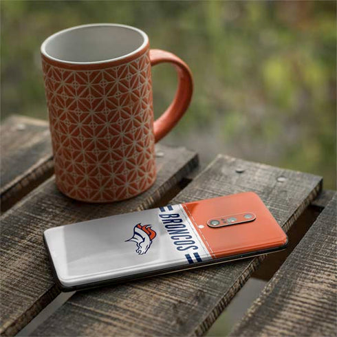 NFL Denver Broncos White Striped OnePlus 7 Pro Skin