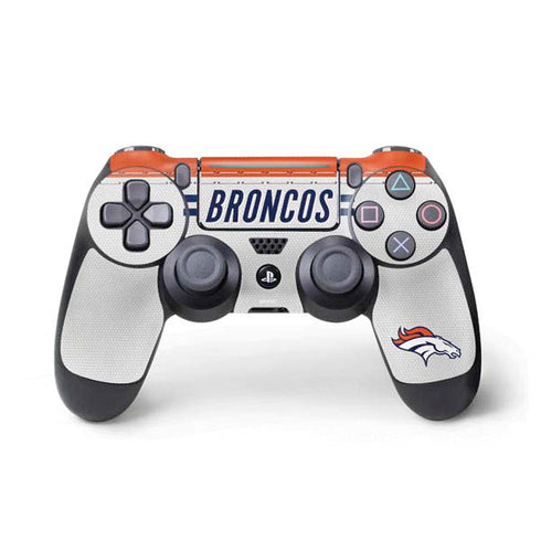 NFL Denver Broncos White Striped PS4 Pro/Slim Controller Skin