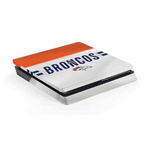 NFL Denver Broncos White Striped PS4 Slim Skin
