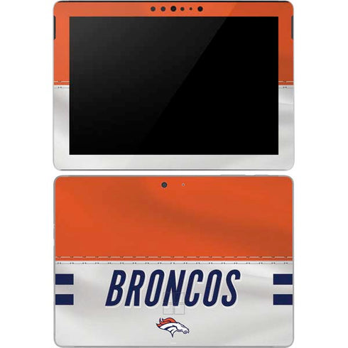 NFL Denver Broncos White Striped Surface Go Skin