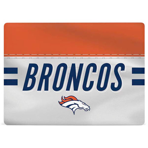 NFL Denver Broncos White Striped Surface Laptop 2 Skin