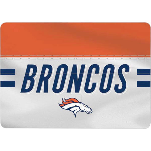 NFL Denver Broncos White Striped Surface Laptop Studio Skin