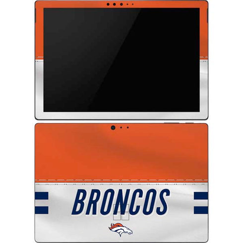 NFL Denver Broncos White Striped Surface Pro 6 Skin