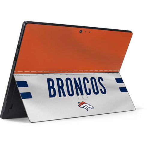 NFL Denver Broncos White Striped Surface Pro 6 Skin