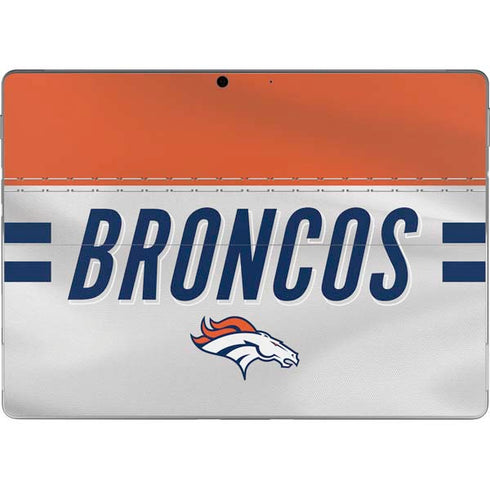 NFL Denver Broncos White Striped Surface Pro 9 Skin