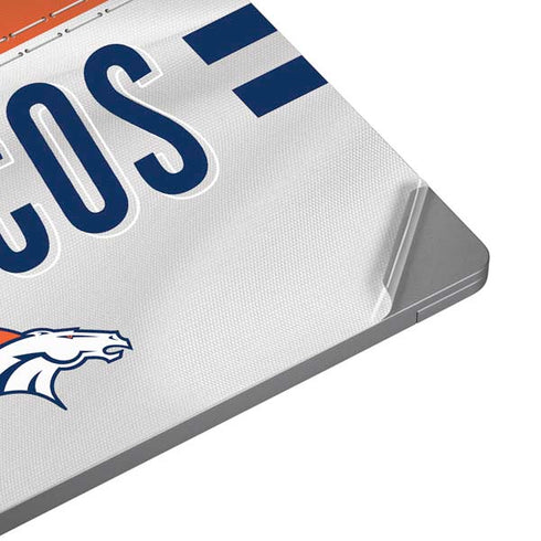 NFL Denver Broncos White Striped Universal Laptop 13in (10.6 x 7.6in) Skin