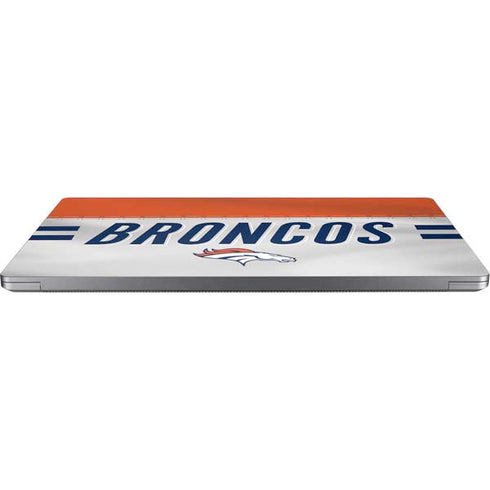 NFL Denver Broncos White Striped Universal Laptop 15in (12.2 x 8.8in) Skin