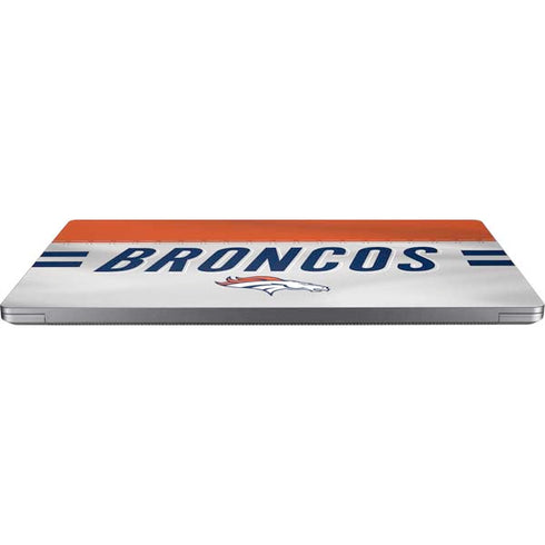 NFL Denver Broncos White Striped Universal Laptop 16.6in (13.4 x 9.7in) Skin