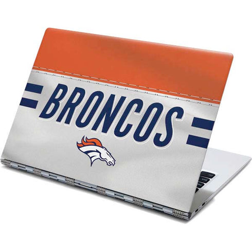 NFL Denver Broncos White Striped Yoga 910 2-in-1 14in Touch-Screen Skin