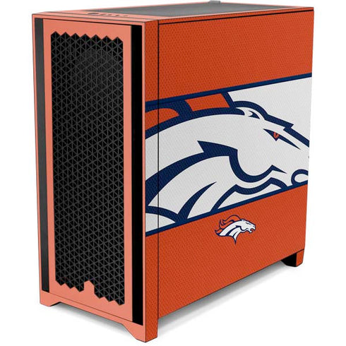 NFL Denver Broncos Zone Block Corsair 4000D Tempered Glass Mid-Tower ATX Case Skin