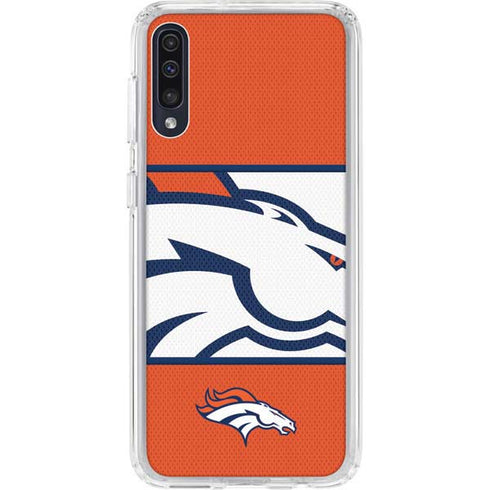 NFL Denver Broncos Zone Block Galaxy A50 Clear Case