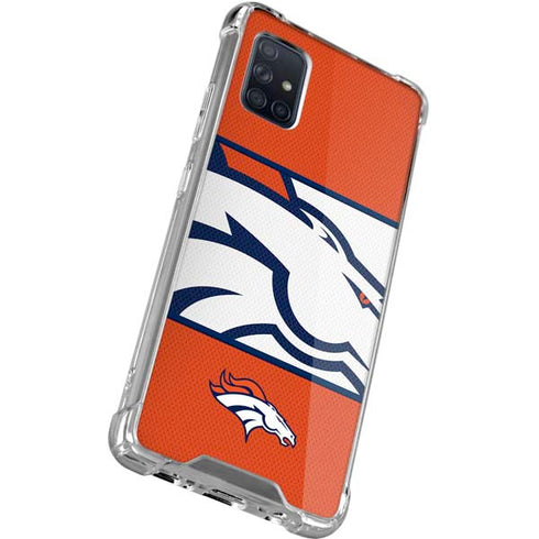 NFL Denver Broncos Zone Block Galaxy A51 5G Clear Case