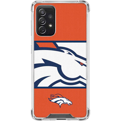 NFL Denver Broncos Zone Block Galaxy A72 5G Clear Case