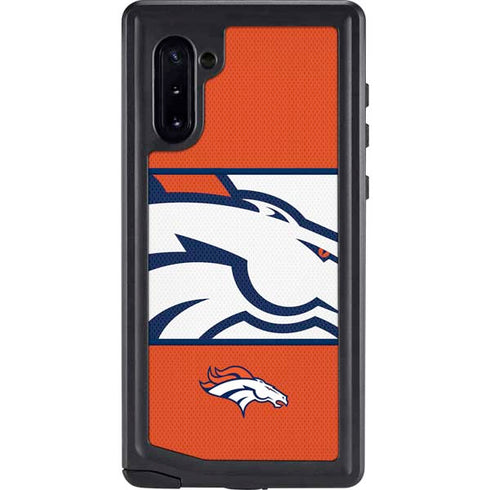 NFL Denver Broncos Zone Block Galaxy Note 10 Waterproof Case